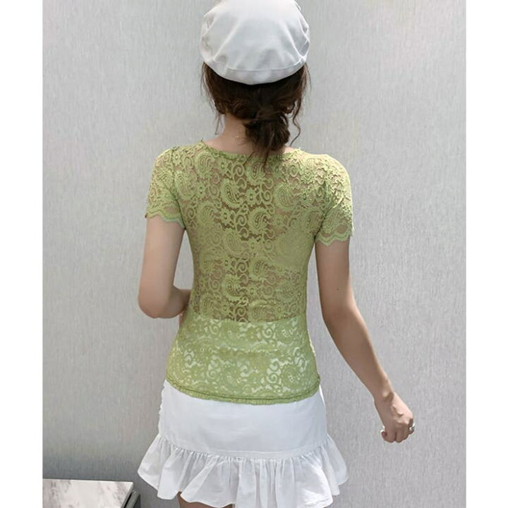 楽天市場】総レースブラウス きれいめ カットソー レディース 透け感  