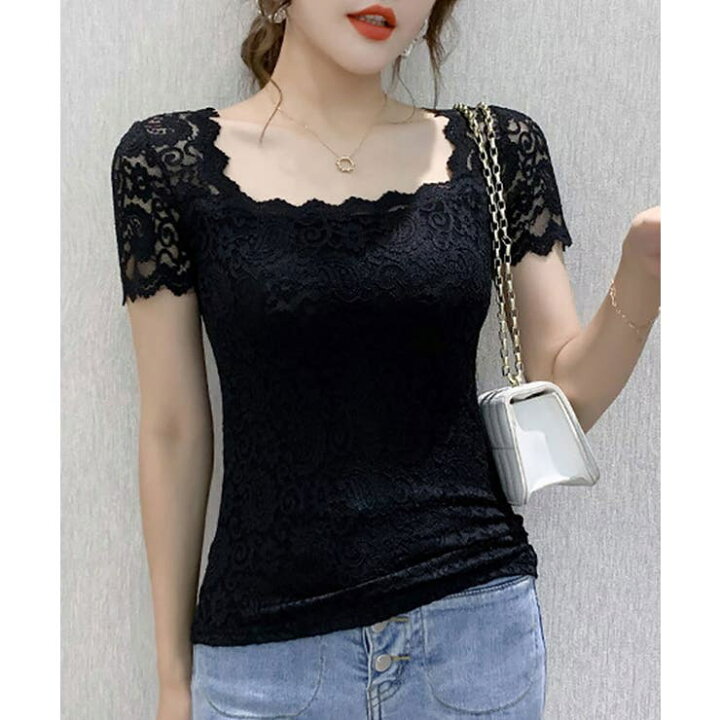 楽天市場】総レースブラウス きれいめ カットソー レディース 透け感  