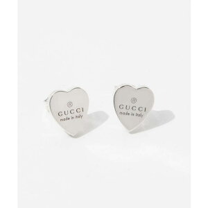 U-STREAM Ob` GUCCI 223990 J8400 sAX EARRINGS WITH GUCCI TRADEMARK ENGRAVED HEART SHAPE IN STERLING SILVER fB[X ANZT[ n[g `[t