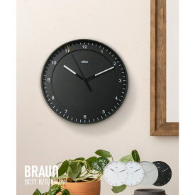 U-STREAM ブラウン BRAUN Wall Clock ウォールクロック BC17 掛け時計 直径30cm ユニセックス 時計 ブラック グレー ローズ/ホワイト ホワイト 寝具・インテリア雑貨