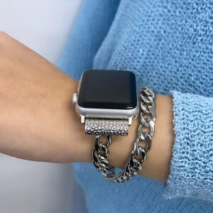 BUYSENSE �A�b�v���E�H�b�` �_�u���`�F�[���o���h �x���g apple watch ���f�B�[�X SE 38mm 40mm 42mm 44mm �u�����h ������� ���� ��i ������ �o���h �A�N�Z�T���[