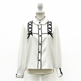 DearMyLove レースアップフリル襟ブラウス 量産型 地雷系 夢展望 トップス