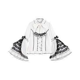 DearMyLove フリルハイネックレースリボンプリンセスブラウス 量産型 地雷系 夢展望 トップス