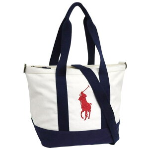 �y10��OFF�N�[�|���I6/2(��)9:59�܂ŁzRiverall RALPH LAUREN �����t���[���� �o�b�O �����Y ���f�B�[�X 2WAY �g�[�g�o�b�O �V�����_�[�o�b�O �z���C�g×�l�C�r�[ 9AR023BDF RALPH LAUREN A4��