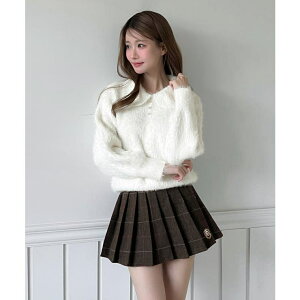 �y10��OFF�N�[�|���I5/16(�y)1:59�܂Łzby muni:r �x���g�|�C���g �`�F�b�N�~�j�X�J�[�g/2025 AW COLLECTION �X�J�[�g