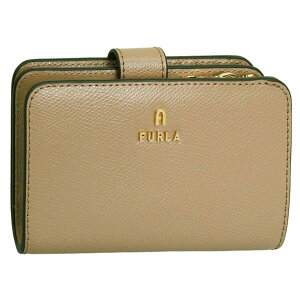 Riverall FURLA �t���� ���z ���f�B�[�X ��܂���z ���U�[ �x�[�W���u���E�� �J�����A FURLA CAMELIA M COMPACT WALLET WP00314ARE0001257S ���z