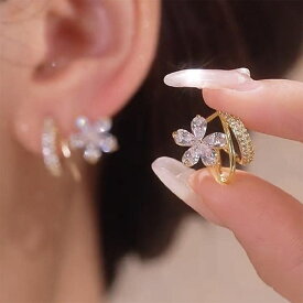 Miniministore ピアス 花モチーフ レディース きらきら アクセサリー
