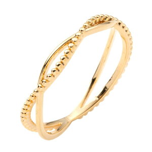 CREAM-DOT リング 指輪 レディース ピンキーリング リバーシブル クロス ミル打ち 4号 9号 12号 15号 17号 大人 上品 エレガント きれいめ 華奢 シンプル フェミニン ゴールド シルバー アクセサリ