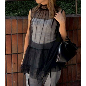 �y10��OFF�N�[�|���I4/10(��)1:59�܂ŁzLE CIEL BLEU outlet Soft Tulle Bow T �g�b�v�X
