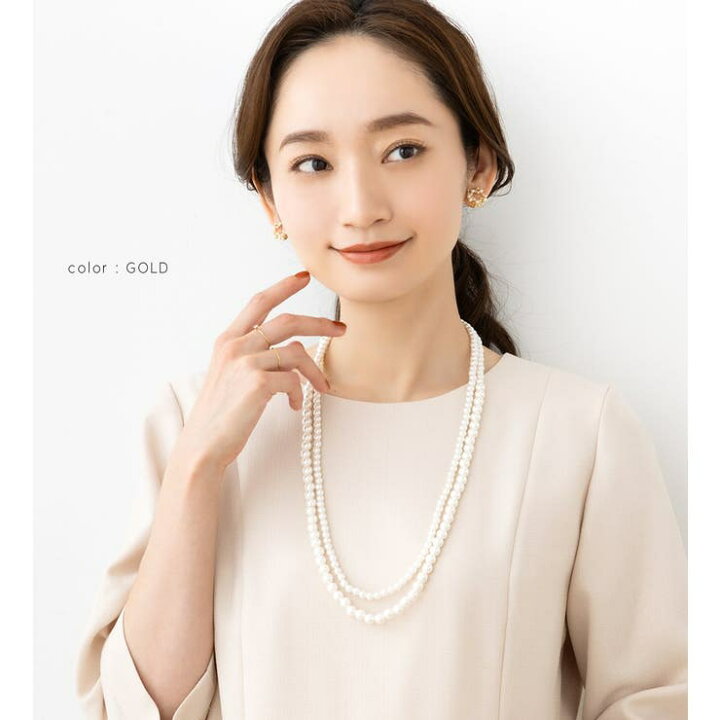 楽天市場】2点セット ネックレス レディース ロングネックレス パール 
