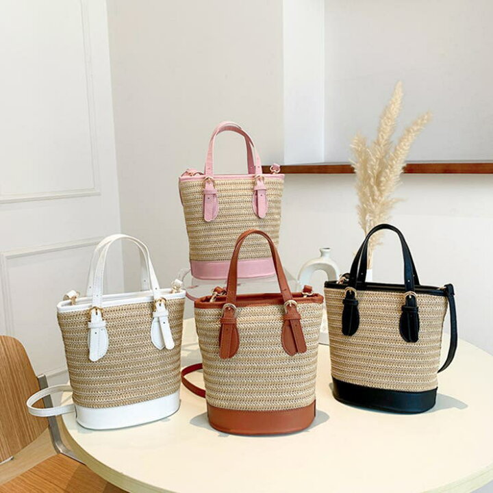 楽天市場】Miniministore ストローショルダーバッグ かごバッグ 夏 