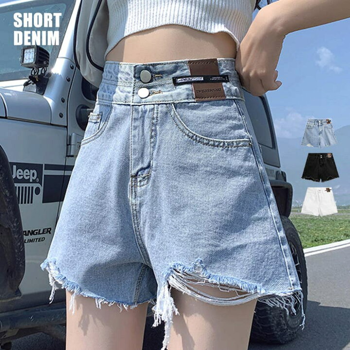 楽天市場】ダメージ加工デニムショートパンツ 韓国風 : SHOPLIST