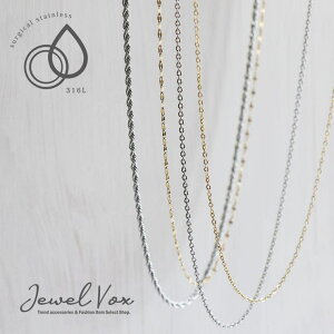 �y10��OFF�N�[�|���I3/26(��)1:59�܂ŁzJewel vox �����A�����M�[�Ή� �l�b�N���X �`�F�[�� �T�[�W�J���X�e�����X 316L �V���[�g�l�b�N���X ��×p �X�e�����X�� �A�W���X�^�[ �I�[���V�[�Y�� ����