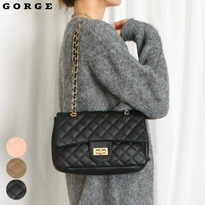 楽天市場】GORGE 《キルティング×チェーン》ルルナ2WAYショルダーBAG 