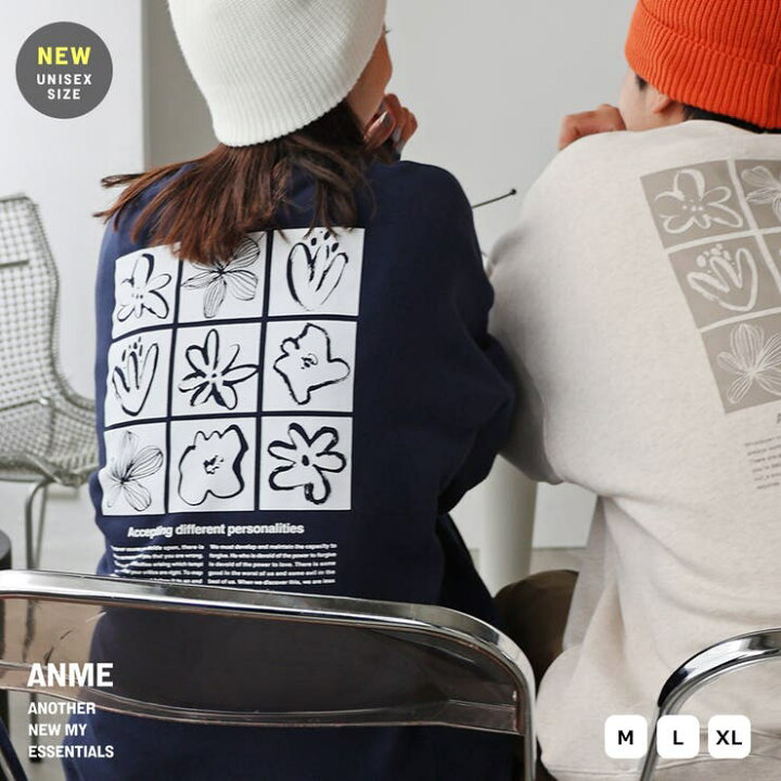 楽天市場】【10％OFFクーポン！6/11(木)1:59まで】andme ロゴ フラワー 