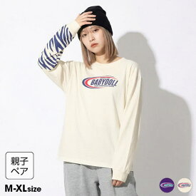 【10％OFFクーポン！4/17(金)9:59まで】BABYDOLL 親子お揃い ラウンドロゴロンT 1614A トップス