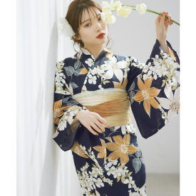 【10％OFFクーポン！7/26(日)1:59まで】Dita 浴衣 セット レディース 5点セット(ゆかた・兵児帯・下駄・着付け本・腰ひも) 2026年 【幻想鏡花水月(柑橘)】 帯 大人可愛い お洒落 かわいい レトロ オレンジ 上品 カワイイ 新作