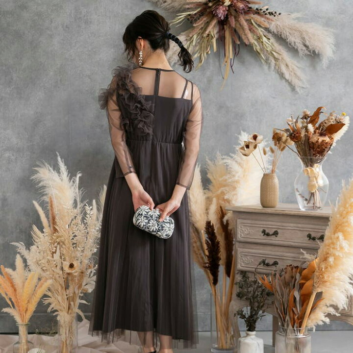 楽天市場】【店内全品5％OFF】フリル チュール サッシュ レイヤード  