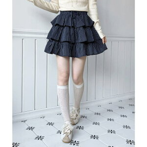�y10��OFF�N�[�|���I5/16(�y)1:59�܂Łzby muni:r �X�g���C�v�e�B�A�[�h�~�j�X�J�[�g/2026 SS COLLECTION �X�J�[�g