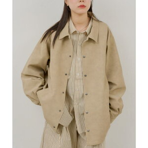 PAL GROUP OUTLET �yKastane�zVEGAN LEATHER COACH JACKET �A�E�^�[(�R�[�g�E�W���P�b�g�Ȃ�)