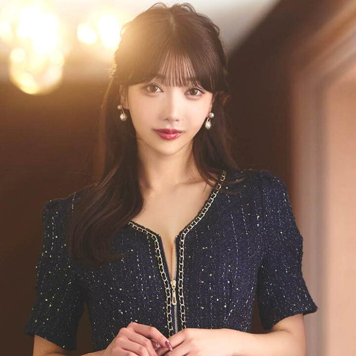 Jessica ジェシカ フロントジップ ラメニット タイトミニドレス 楽天 