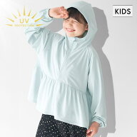 【10％OFFクーポン！5/16(土)1:59まで】coca UVカットギャザーパーカー キッズ トップス