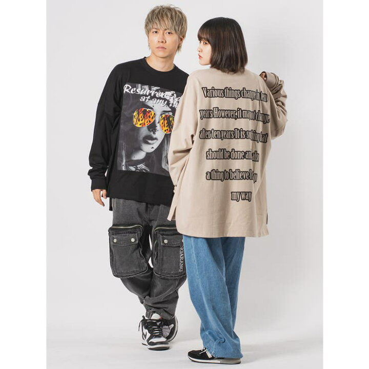 楽天市場】REGIEVO ロンT メンズ プリント長袖Tシャツ ストリート系 