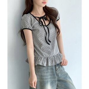 �y10��OFF�N�[�|���I5/16(�y)1:59�܂Łzby muni:r �y�h�b�g���{���V���[�Y�������o��I�z�h�b�g���{���t��������T�V���c/2026 SS COLLECTION �g�b�v�X