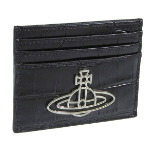 Riverall VIVIENNE WESTWOOD ���B���B�A���E�G�X�g�E�b�h �J�[�h�P�[�X ���f�B�[�X �u���b�N CROCODILE THIN LINE ORB CARD HOLDER 5111005AL0039N401 VIVIENNE WESTW