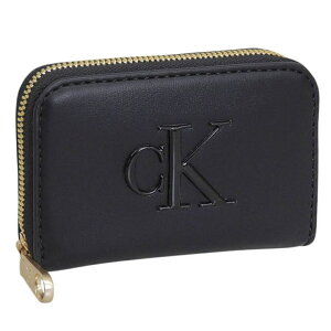 Riverall CALVIN KLEIN �J���o���N���C�� �R�C���P�[�X �����Y ���K���� �u���b�N BOLD CK MEDIUM ZIP AROUND LV04F1154G-BLACK CALVIN KLEIN ���z