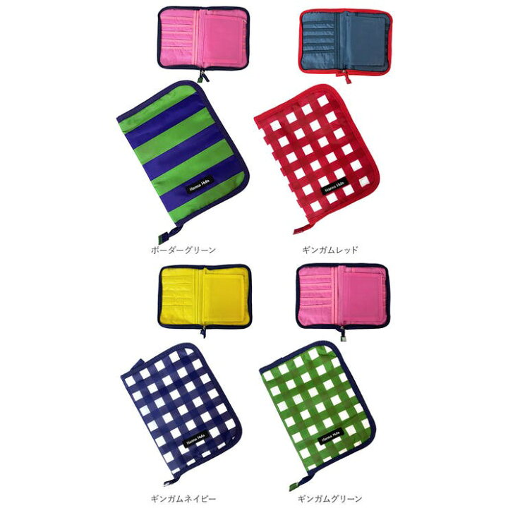 Hanna Hula 母子手帳ケース Lサイズ ギンガムネイビー Hanna Hula] 母子手帳ケース Lサイズ ギンガムネイビー