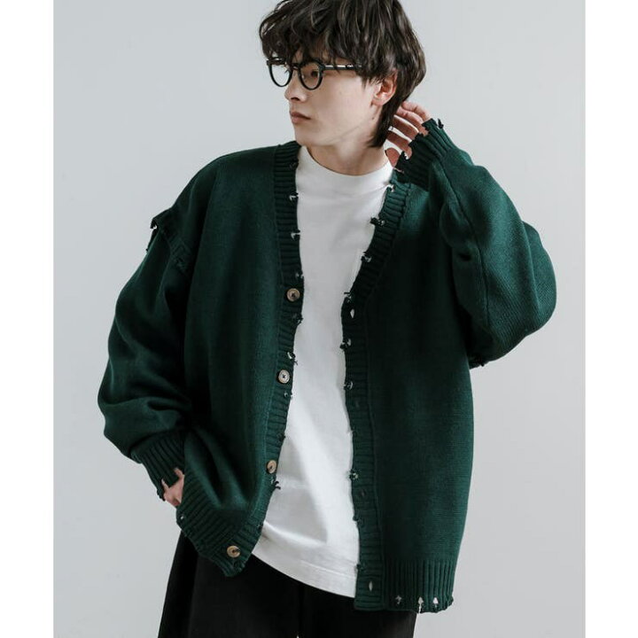 楽天市場】Rocky Monroe カーディガン ニット ダメージ メンズ  