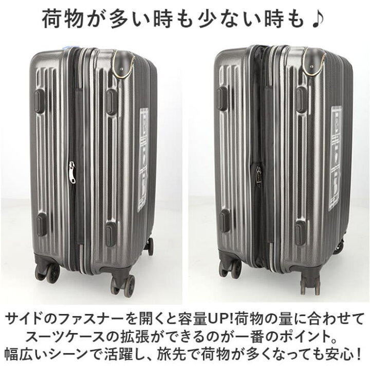 楽天市場】BACKYARD FAMILY wise:ly ワイズリー スーツケース 52-58L  