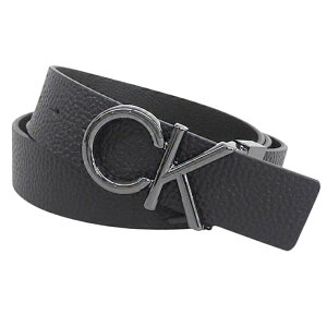 �y10��OFF�N�[�|���I7/26(��)1:59�܂ŁzRiverall CALVIN KLEIN �J���o���N���C�� �x���g �����Y 90 ���U�[ �u���b�N ADJ/REV CK METAL BOMBE PB K50K510948BAX90 CALVIN K