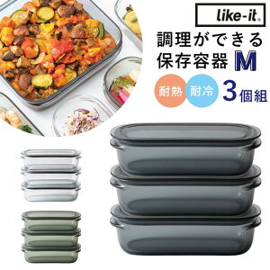 BACKYARD FAMILY like-it 調理ができる保存容器 M 3個組 食器・キッチン用品