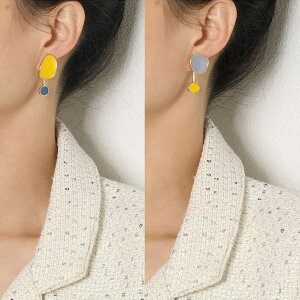 maison de LATIR 左右で違う形を楽しめるユニークなピアス カジュアル シンプル韓国ファッション 秋 セクシー 秋服 韓国 ホーム オフィス結婚式 フォーマル オフィス 秋 韓国ファッション ア