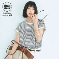 【10％OFFクーポン！8/11(火)1:59まで】coca ＼26ss新色登場／COTTON from the U.S.フレンチスリーブTシ…