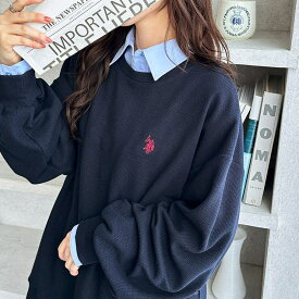 GeeRA 【U．S． POLO ASSN．】オーバーサイズワッフルスウェット トップス