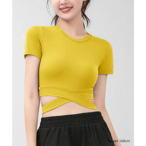 SEU 半袖トップ タンクトップ インナー ヨガ ジム Tシャツ 韓国ファッション【SHOPLIST限定 新作 春 夏 秋 冬】 スポーツウェア・フィットネスウェア