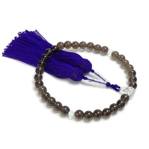 念珠ケース付き スモーキークオーツ 茶水晶 数珠 念珠 8mm スモーキークォーツ 念誦 女性用 煙水晶 風水 パワーストーン 天然石 母の日 ギフトに プレゼントに