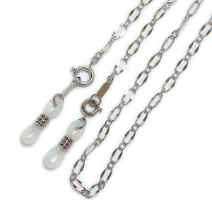 ギフトケース付き 銀の メガネチェーン キラリ フィガロ大 シルバーチェーン ネックレスにもなる 2WAY めがねチェーン 母 父 敬老の日 ギフト プレゼント