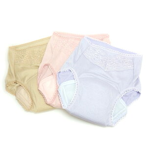 レース付き 重失禁ショーツ 110cc 女性用 裏綿素材 失禁パンツ 日本製 尿漏れ パンツ 介護ショーツ 介護パンツ 日本製 コーレル 母の日 ギフトに プレゼントに