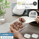 限定クリアも【マーナ公式】極 冷凍ごはん容器 大 2個入り ごはん 冷凍 容器 大容量 大盛り 冷凍ご飯保存容器 冷凍ご飯容器 お米保存容器 お弁当 洗いやすい 食洗機対応 電子レンジ対応 レンジ可 おしゃれ シンプル ケース 薄型 キッチン 便利グッズ 日本製 BPAフリー K784