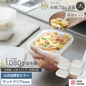 レビューでスポンジ【マーナ公式 限定クリアも】冷凍ごはん容器 大 4個セット 大盛りサイズ 大容量 ごはん保存容器 冷凍ご飯容器 お米保存容器 お弁当 洗いやすい ご飯冷凍 炊き立て 食洗機 電子レンジ レンジ可 おしゃれ シンプル キッチン 子ども 日本製 BPAフリー X170