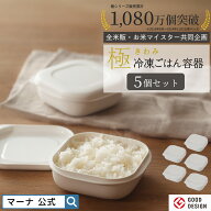楽天1位【マーナ公式】極 冷凍ごはん容器 5個セット| 約3合分 ご飯 冷凍 容器 180g 小分け 保存容器 食洗…