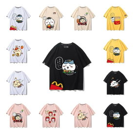 ちいかわ Tシャツ 夏 薄手 綿 半袖 男女兼用 コスプレ服 カップルウェア 学生服 プリント 大きいバージョン 二次元 可愛い 通気性 誕生