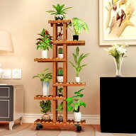 観葉植物ラック フラワースタンド 花台 キャスター付き 植物棚 室内 屋外 プランタースタンド おしゃれ …