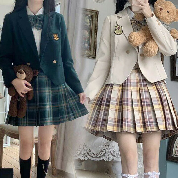 楽天市場】女子高生 制服 5点セット 学生服 JK制服 ジャケット+長袖  