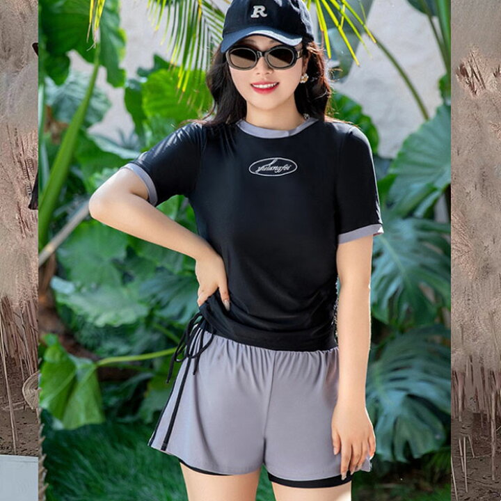 楽天市場】水着 レディース ビキニ 2点セット 夏 半袖 tシャツ 
