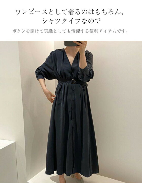 楽天市場】2way ワンピース シャツワンピース レディース 秋 長袖 V  
